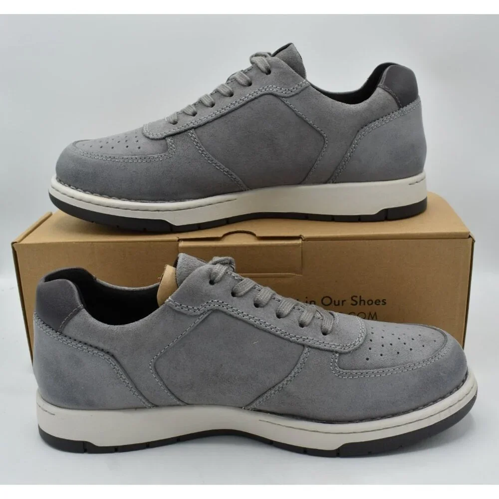 Born Mens Size 11.5‎ Captain Grey Distressed Leather Lace Up Sneakers Shoes